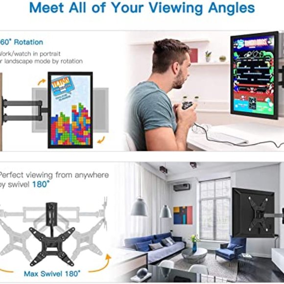 LED LCD Flat Curved Screen TVs & Monitors, Max VESA 200x200mm up to 44lbs by Pip - Picture 10 of 10